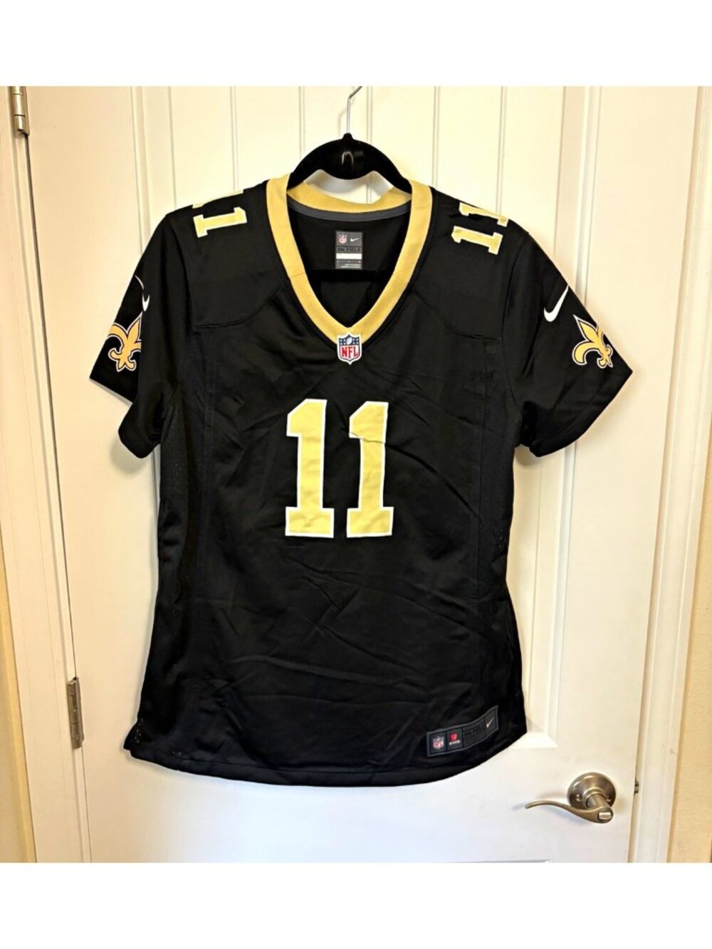 Nike New Orleans Saints Adcock #11 On Field NFL Football Jersey Black Youth L